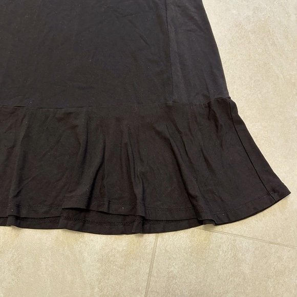 🎉HP🎉LOFT Embroidered Black Sleeveless Dress - Picture 4 of 5